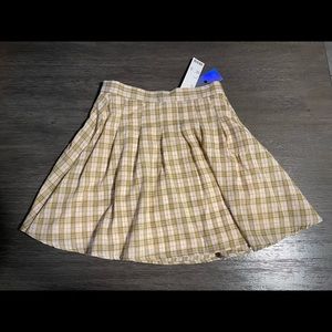 Daisy Street size Small Pleated Skirt, NWT! Yellow Plaid